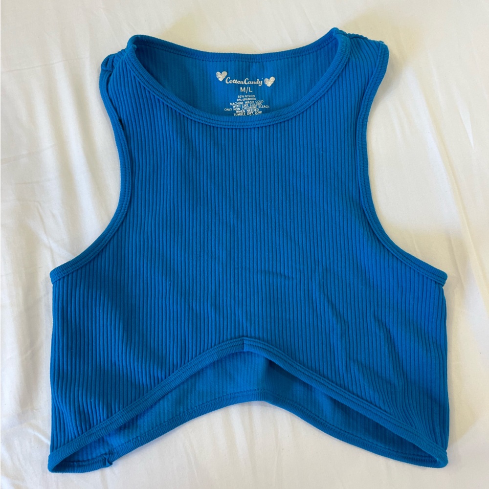 Cute blue crop top